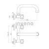 INVENA - Bateria umywalkowo-zlewozmywakowa z wylewką U 200 MODENA  BC-14-F0S-L